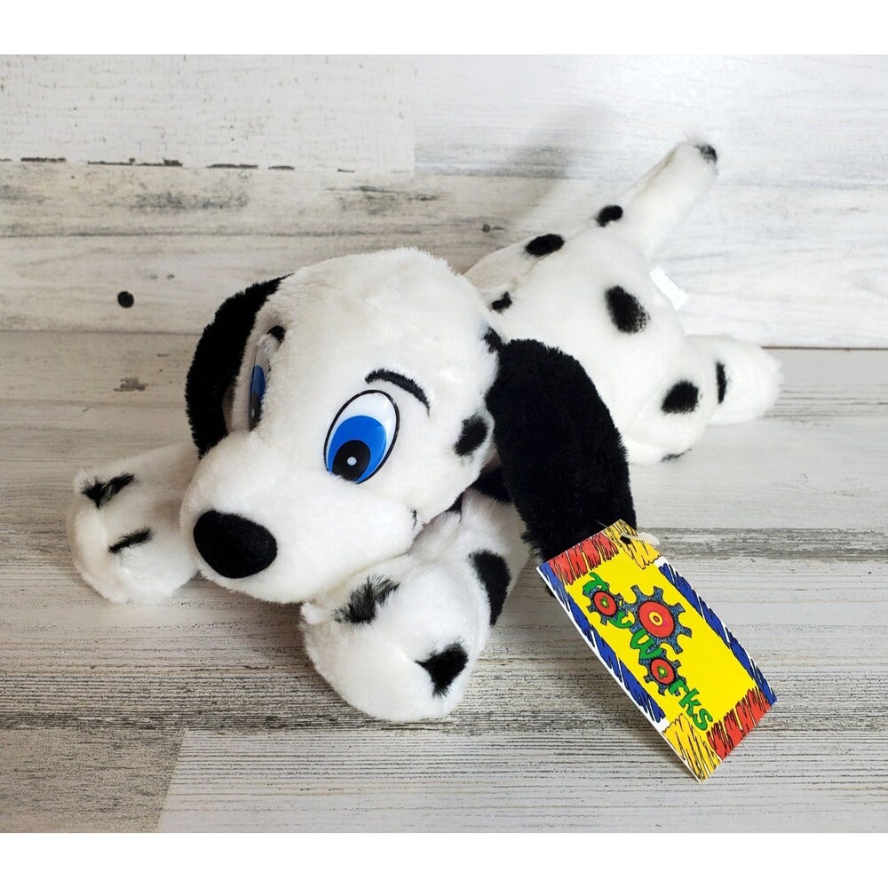 Toy Works Dalmatian Puppy Dog Plush Stuffed Animal Toy w/ Tags 11"